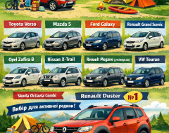 ТОП-10 сімейних авто до $10 000 для України