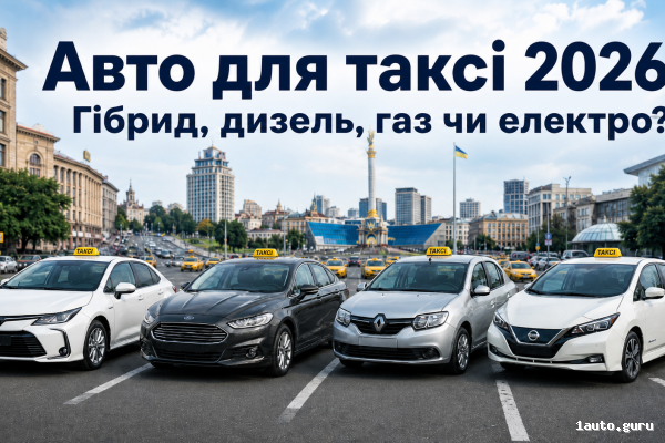 Авто для таксі: гібрид, дизель чи газ — що вигідніше у 2026 році