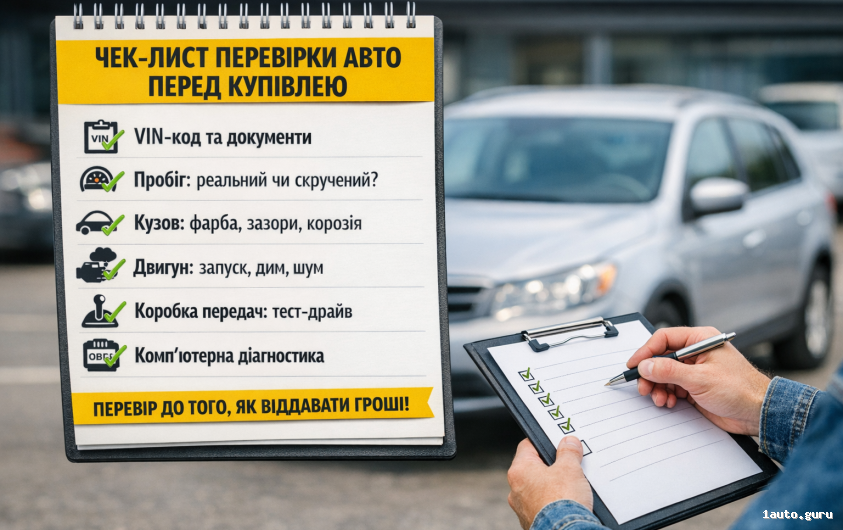Чек-лист перевірки авто перед купівлею