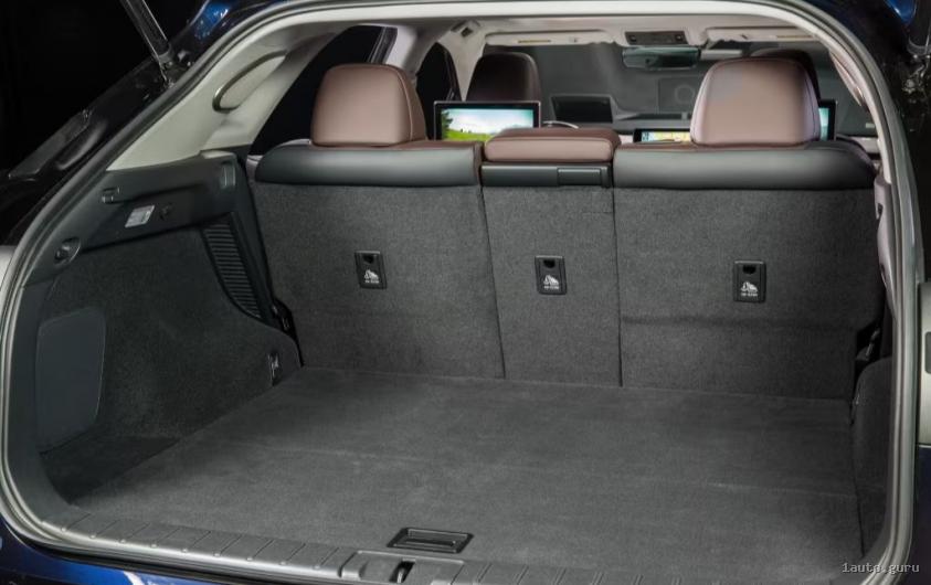 Багажник Lexus RX IV 450h із піднятими спинками другого ряду