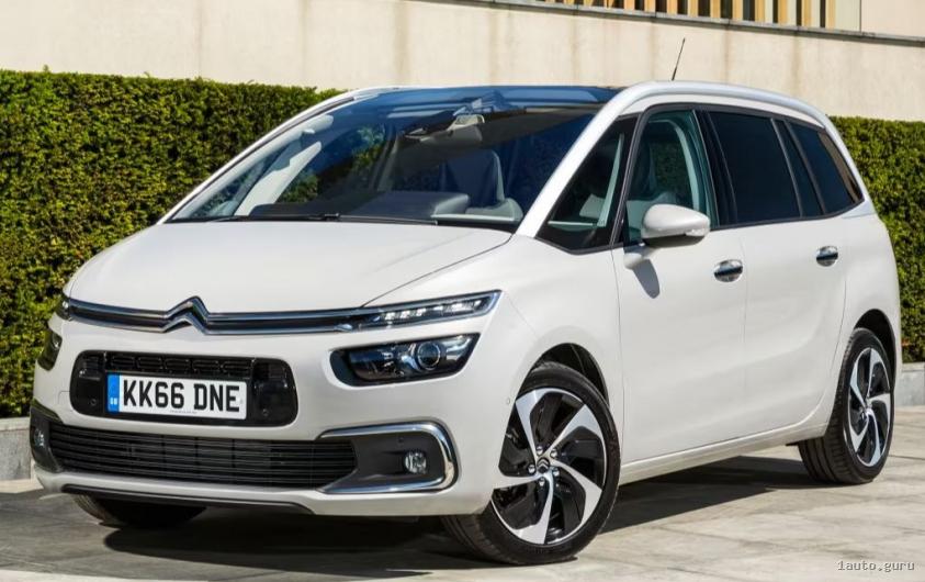 Citroën Grand C4 Picasso II після оновлення 2016 року — мінівен, вигляд спереду в три чверті